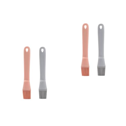 Garneck 2sets Silicone Basting Pastry Brushes Cooking Brush Bbq Sauce Reusable Non-stick Kitchen Tool 2pcs*2