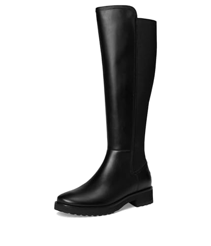 Cole Haan Cole Haan Women's Lyndon Waterproof Equestrian Tall Boots, Black Leather Wp, 9-B US
