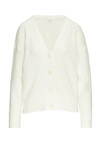 s.Oliver Strickjacke aus Baumwoll-Bouclé Creme 44
