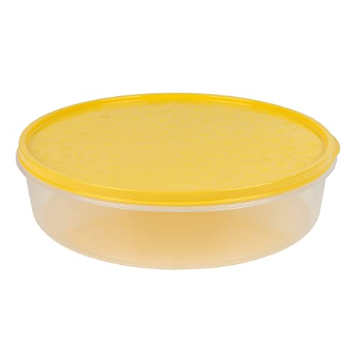 Cofan Fiambrera para Tortilla Redonda | Medida: 24,5 x 6,5 cm | Accesorios de Cocina | Venta Unitaria (Amarillo)