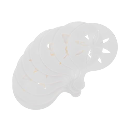 Ipetboom 8pcs Coffee Stencil Templates Reusable Plastic Latte Art Tools for Easy Decorating of Coffee Cakes Cookies Cocktails for Creative DIY Designs