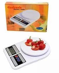 electronic kitchen digital weighing scale, multipurpose kitchen scale (white, 10 kg)