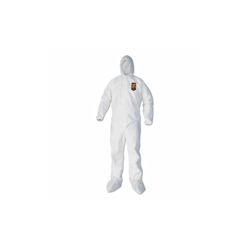 A40 Elastic-Cuff, Ankle, Hood and Boot Coveralls, X-Large, White, 25/Carton