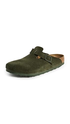 Birkenstock Men's Boston Clogs, Thyme, Green, 10 Medium US