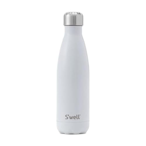 S'well Stainless Steel Water Bottle - 17 Fl Oz - Angel Food - Triple-Layered Vacuum-Insulated Containers Keeps Drinks Cold for 36 Hours and Hot for 18 - BPA-Free - Perfect for the Go