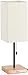 HAITRAL Bedside Table Lamp - Square Nightstand Lamp with Wooden Base Cream Lamp Shade, Japanese-Style Modern Desk Lamps for Bedroom, Living Room, Office, College Dorm (HT-TH10-14)
