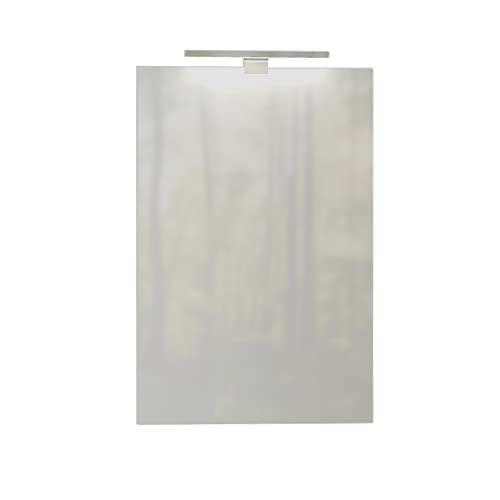 Baikal Espejo de Baño, Varias Formas y Medidas Disponibles. Opción con y Sin LED. Estilos Que se adaptan al baño o Cualquier Estancia del hogar. 50 x 75 cm Espejo con Aplique LED, 280034990