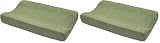 Meyco Baby Wickelauflagenbezug Frottee - 50x70cm - Spannbetttuch Wickelunterlage - 80% Baumwolle - Oeko Tex zertifiziert - kuschelig weich & hautfreundlich - waschbar & trocknergeeignet - Olive Grün