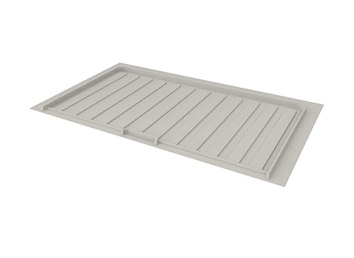 Image of REV-A-SHELF Gray Flexible Polymer Trim-to-Fit Drip Tray for 33 inch - 36 inch Vanity Sink Base Cabinets