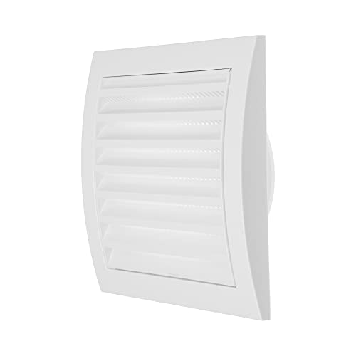 Ventilación de campana de escape blanca de 4 pulgadas con pantalla de protección de plagas integrada, blanca, cubierta de ventilación de aire, cubierta de conducto de ventilación de escape HVAC