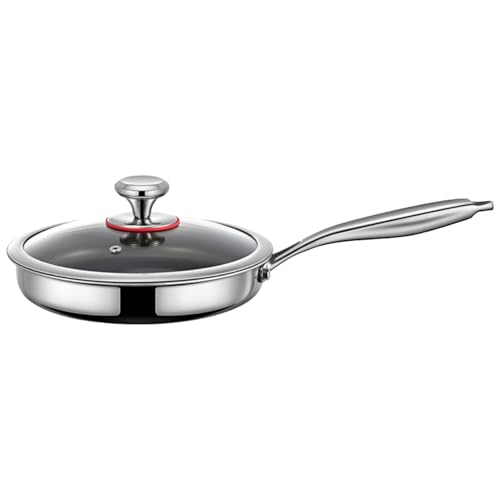 Jlobnyiun Sartenes para freír antiadherentes | aleación de titanio con mango resistente al calor - Sartén de cocina antiadherente para freír, para inducción, hornillo de cerámica tortilla, huevo