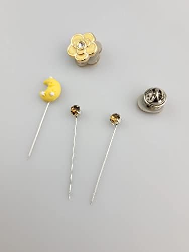 Image of MeiSie Magnetic pin Combo with Hijab pin /Hijab pin Set of 5 pins with 1 Magnetic pin /Brooch /Scarf pin /Needle pin