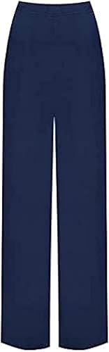 BOOM Prime Womens Flared Palazzo Trousers Wide Leg Stretch Summer Lounge Pants (as8 Regular Navy 20-22)