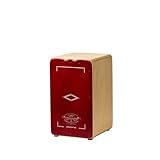 CAJON RUMBERO - Pepote (Pepillo) Colores (Tapa Roja) (21x 21 x 32 Cm.)