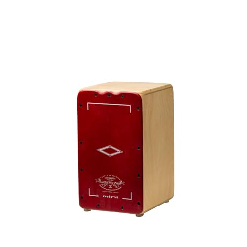 CAJON RUMBERO - Pepote (Pepillo) Colores (Tapa Roja) (21x 21 x 41 Cm.)