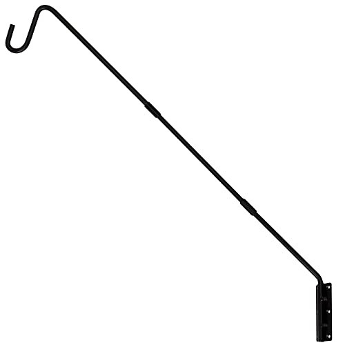 Juegoal Heavy Duty Deck Hook 25 Inch or 36 Inch Wall Mounted Extended Reach Deck Hook Wall Pole Plant Bracket for Hanging Bird Feeder Plants Suet Baskets Lanterns Wind Chimes