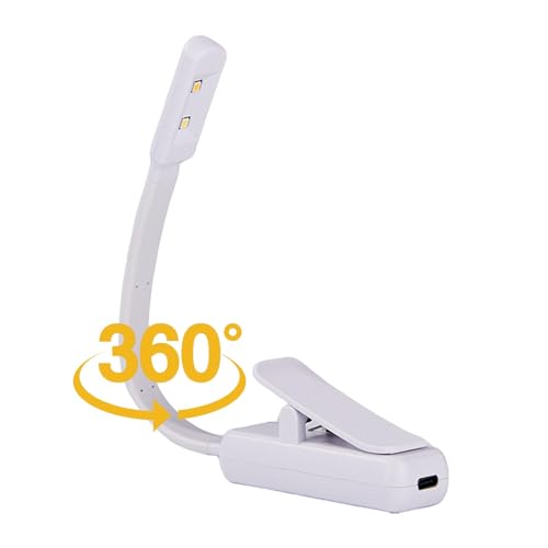 Lámpara de lectura LED, lámpara de lectura | Lámpara de libro LED con luces-luz de brillo ajustable, lámpara de lectura de libros con clip para acampar, caminar, viajar