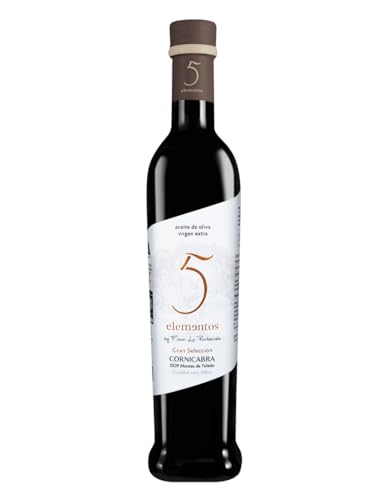 Finca La Pontezuela - 5 Elementos | Aceite de Oliva Virgen Extra Gran Selección Variedad Cornicabra - Botella de vidrio 500 ml.