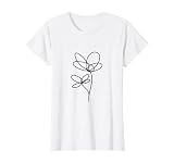 Flower White Tshirt Tee Shirts Womens Graphic Tee White T-Shirt