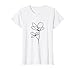 Flower White Tshirt Tee Shirts Womens Graphic Tee White T-Shirt