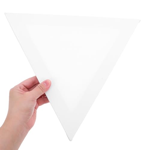 Lienzo triangular de algodón para óleo y acrílico de 2 piezas, bastidor blanco para estudiantes 5