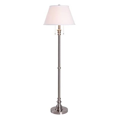Kenroy Home 30438BS Spyglass Traditional Floor Lamp, Brushed Steel, 59.5 Inch Height, 17 Inch Width, 17 Inch Depth Cover
