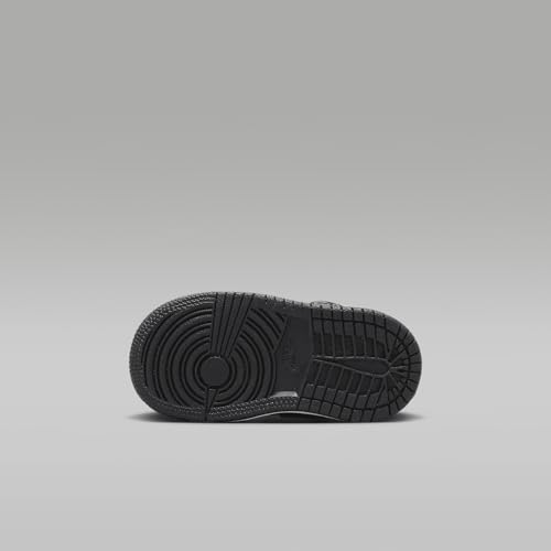 Jordan 1 Mid SE Baby/Toddler Shoes (FZ3939-001, Black/Metallic Silver/Sail/Metallic Gold)2