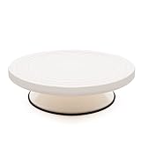 WObell 10.4 inches Plastic Rotating Cake Decorating Turntable Revolving Display Stand with Ball Bear