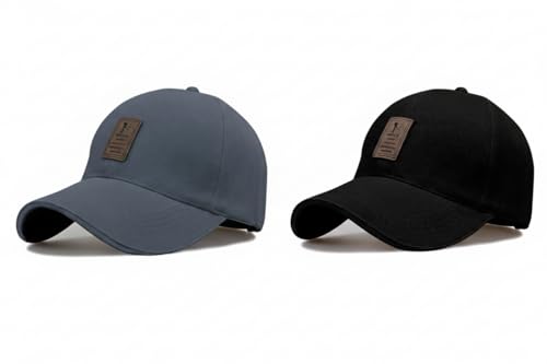 Image of Baseball Cap for Men Original Adjustable Unisex Cap, Mens Caps Stylish, All Sports Type Caps or Hats, Free Size, UV Protection, Sports Cap for Men's, Outdoor Casual Wear Cap (Pack of 2)