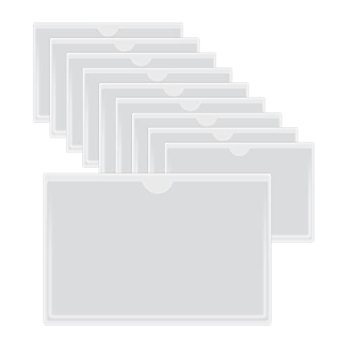 HLIWS Autocollantes en Plastique Transparent,Pochettes de Carte Auto-Adhésives,10 Pièces,10 * 15cm,avec Ouverture sur Le Dessus,pour protéger Vos Cartes