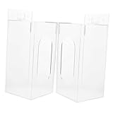 FONDOTIN 2 Piezas Dispensador de Guantes Transparente Montado Pared con Doble Compartimento Organizador Práctico para Almacenamiento Higiénico de Guantes Soporte Compacto para Uso Espacios
