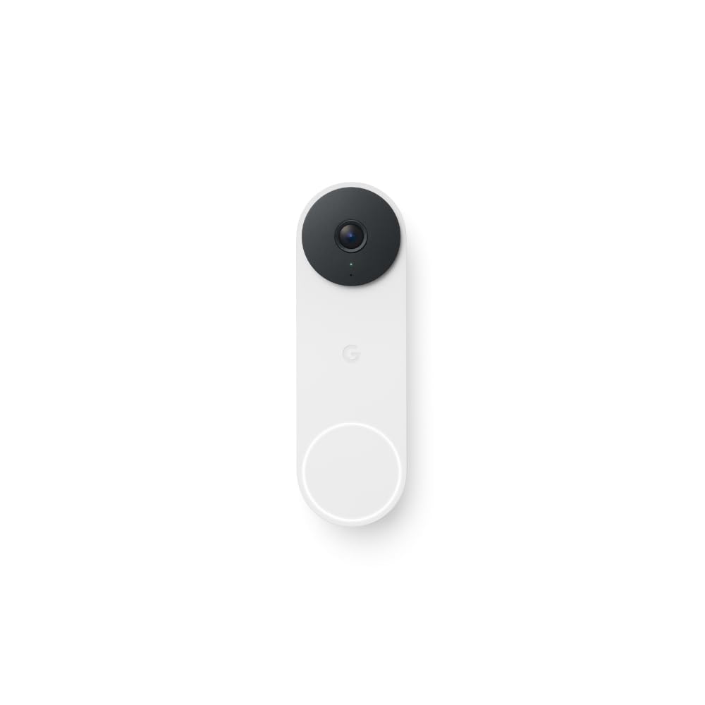 Google Nest Doorbell (Wired, 3rd gen) - 2K Video and Gemini - Snow