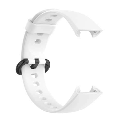 Image of YODI Soft Silicone With Metal Buckal Classic Strap Bands for Redmi Watch 2 Lite / Redmi GPS Smart Watch Only, Comfort and Flexible Straps for Men Women and Kids (White)