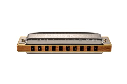 Hohner Blues Harp Eb Major Harmonica, Silver, 10 - Image 3