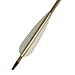 MILUWOND Arrow fletching 5 Inch Parabolic Shape Real Arrow Feather fletchings for Arrow Hunting Arrow DIY (50 Pack)