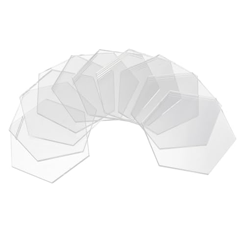 SOLUSTRE Set of 10 Hexagonal Acrylic Painting Boards for Boys and Girls DIY Projects Break-Resistant Easy to Clean