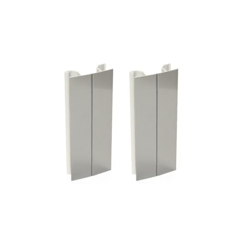 KIT 2 MULTI ANGOLI PER ZOCCOLO IN VARI COLORI H10, H12 E H15 | CONNETTORE PER ZOCCOLINO CUCINA | MADE IN ITALY (Inox, H10 cm)