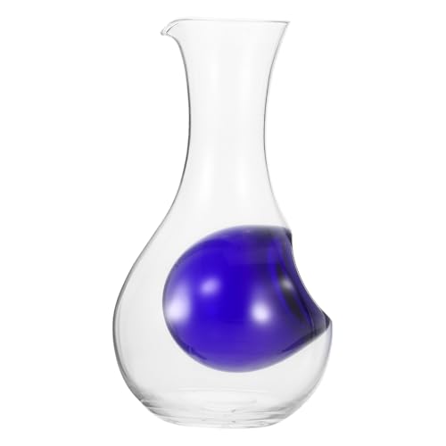 Lurrose 水晶ガラス製冷酒器 冷酒用氷ポケット付き 大容量デキャンタ 風クリスタルデザイン 清酒やワインのパーティーに