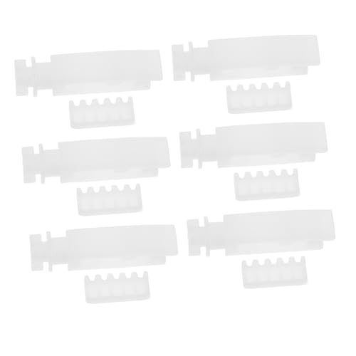 Alipis 12set Vertical Blind Stem Replacement Kit Adjustable Hooks Components for Vertical Blinds Complete Repair for White Plastic Slats Brackets Included