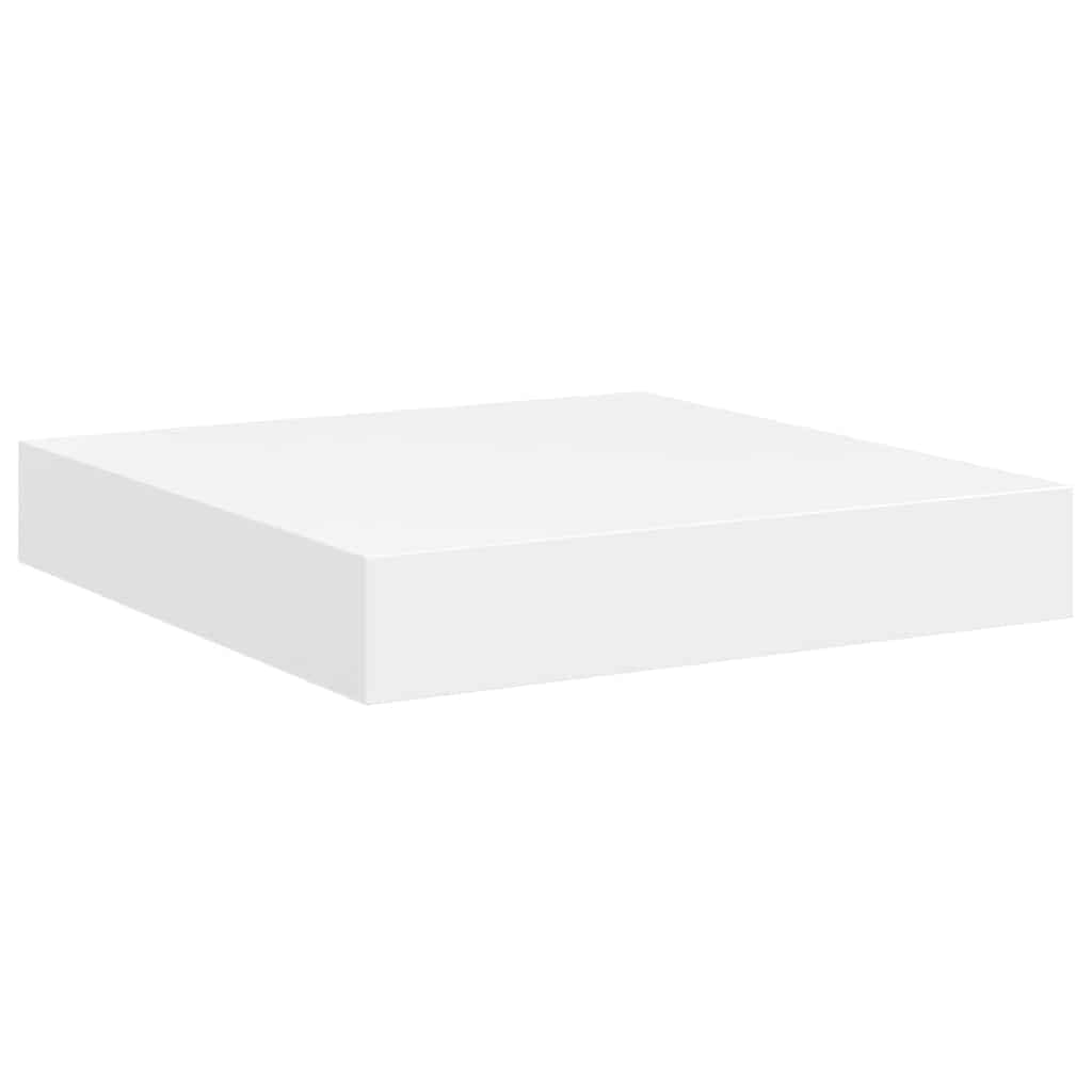 SYDE Estantes Flotantes de Pared 4 uds MDF Blanco 23x23,5x3,8 cm