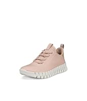 ECCO Women's Gruuv Elastic Lace Leather Sneaker, Rose Dust/Powder, EU 39/US 8-8.5