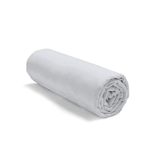 Drap housse 140x190 cm percale blanc pour chambre parentale