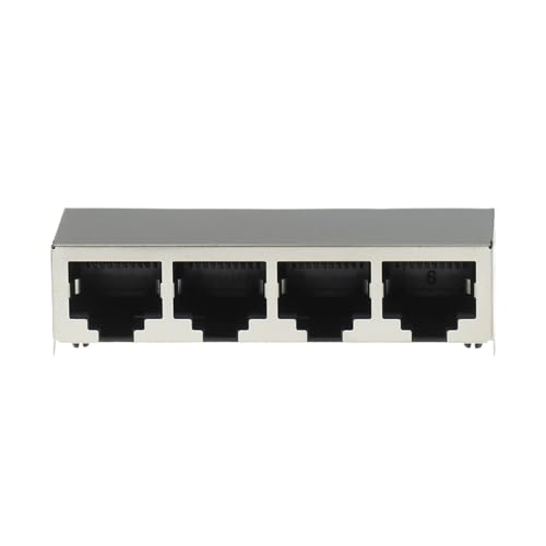 Conector hembra RJ45 de 4 puertos blindado para evitar interferencias de red 2