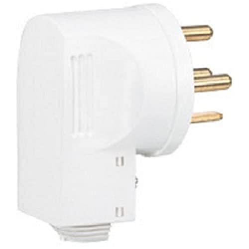 Fiche mâle 3P+N+T 20a coudée blanc 380v blister