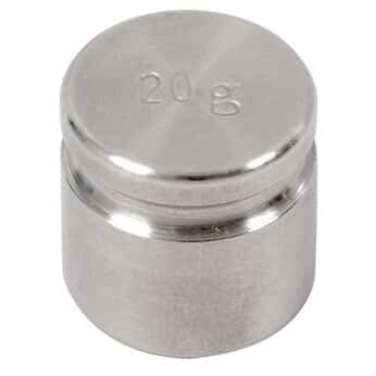 Troemner Test Weight 20g Class F with Traceable Certificate, Cyl Indrical with Groove