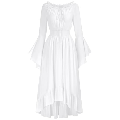 Generisch Kostüm Halloween Alternative Clothes Korsett Pirat Damen Plus Size Curvy Helloween Kostüme Lange Ärmel Langes Kleid Exorzist Kostüm...