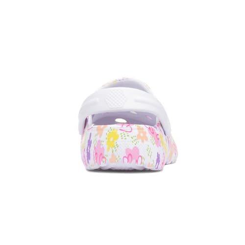 Shoe Zone - Girls White Flower Print EVA Clog - Size 11 Child UK - Multicolour - Image 4