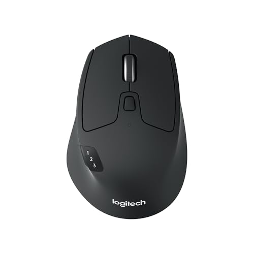 Logitech M720 Triathlon, Mysz bezprzewodowa Multi-Device, Bluetooth, uniwersalny odbiornik USB, 1000 DPI, 6 programowalnych przycisków, bateria do 2 lat, laptop/PC/Mac/iPadOS - Szary