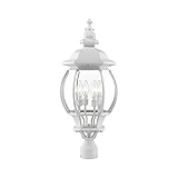Livex Lighting 7703-13 Outdoor Post Top Lantern, White, 11.5 x 11.5 x 26.5