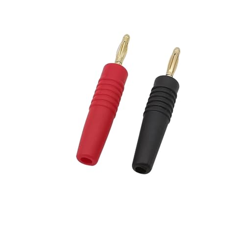 Fiche banane 2mm plaqué or conductivité stable type à souder 10pcs